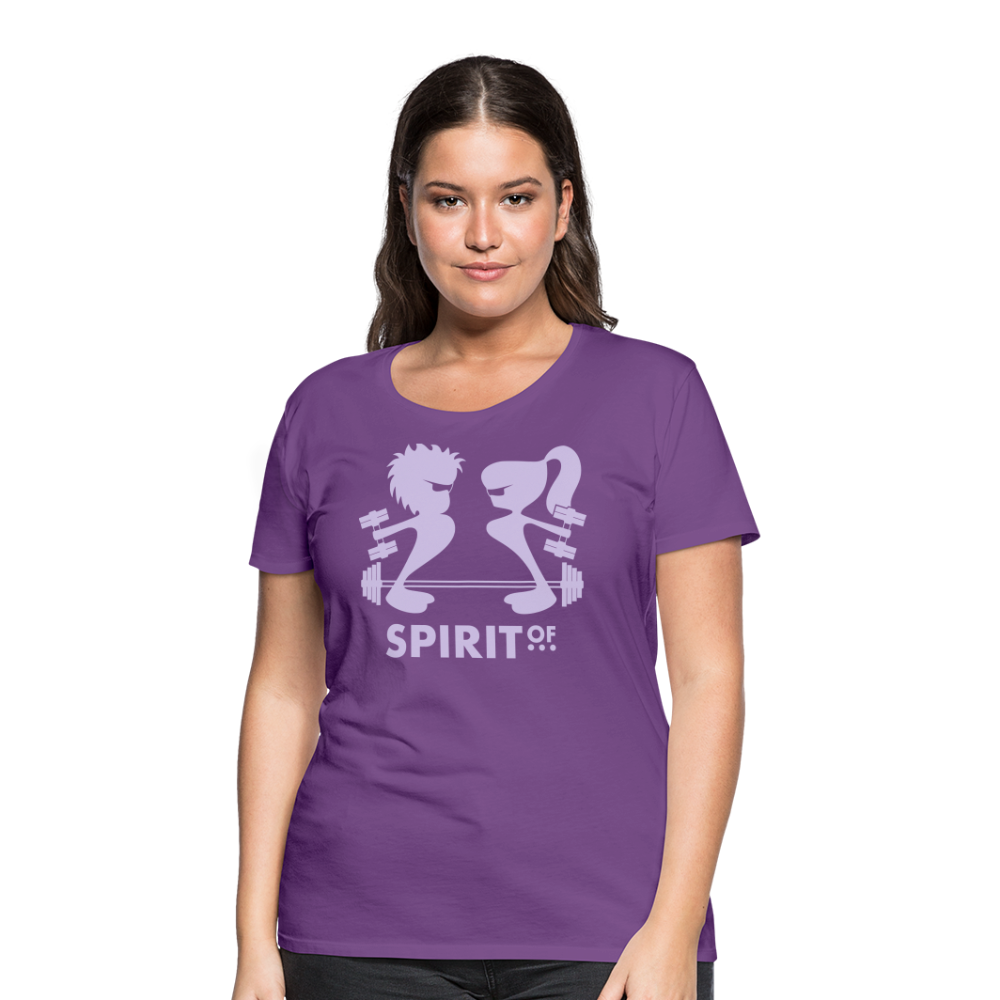 Camiseta Básica 150 Morada (Mujer) - Spiritof Gym Lavender Shapes - purple