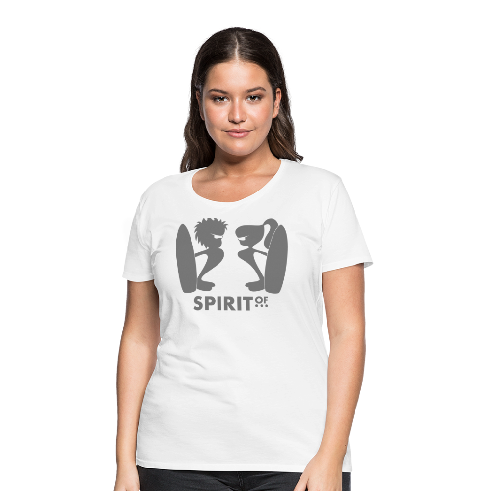 Camiseta Básica 150 Blanca (Mujer) - Spiritof Surf Grey Shapes - white