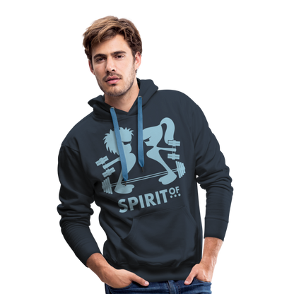 Sudadera Azul Marino con capucha (Hombre) - Spiritof Gym SkyBlue Shapes - navy