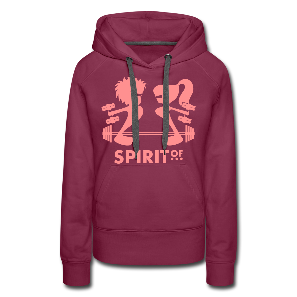 Sudadera Rojo Burdeos con capucha (Mujer) - Spiritof Gym Pink Shapes - bordeaux